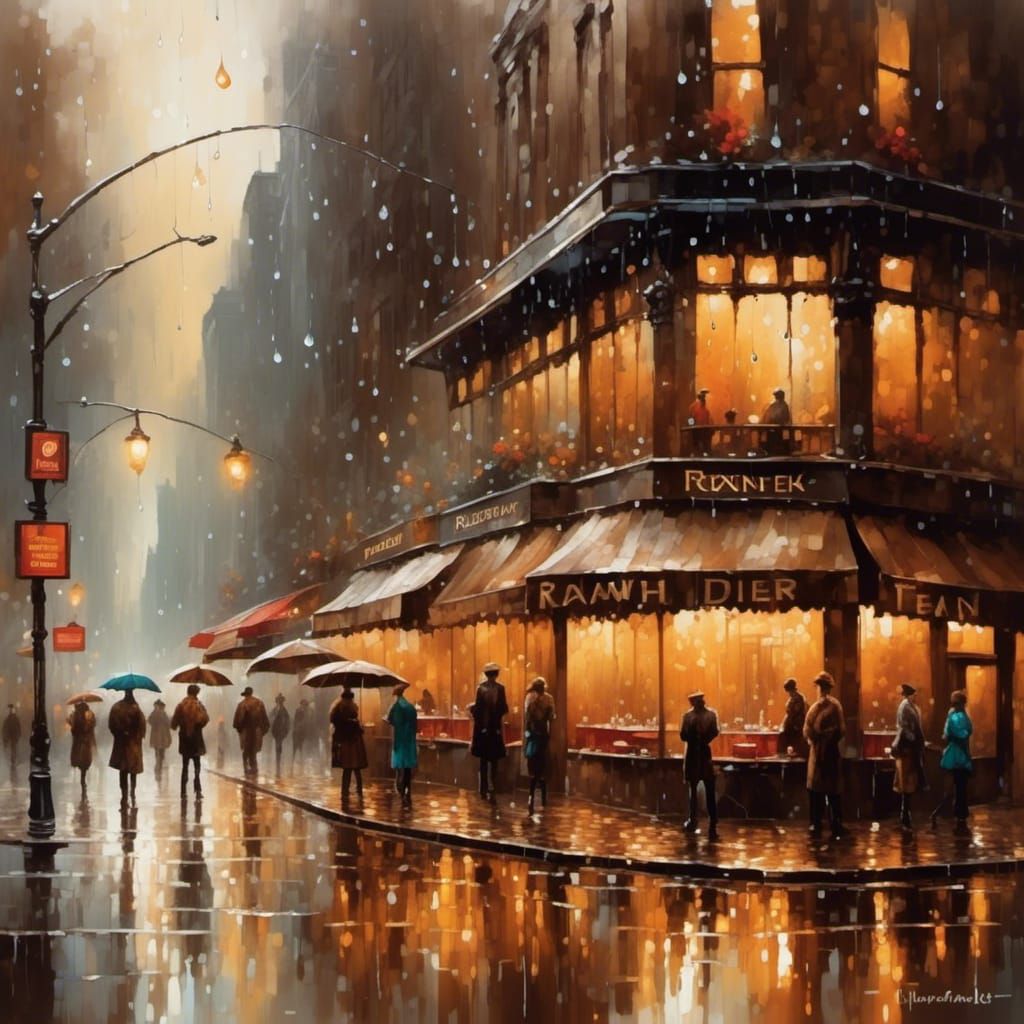 A rainy evening in New York