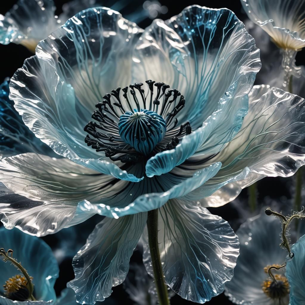Blue poppy  by @Raphaelle