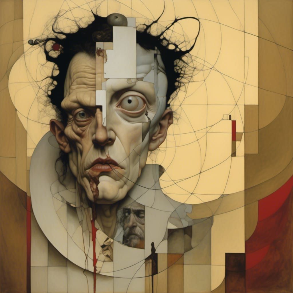 Ethereal Self Awareness in Hyperrealistic Dystopian Art