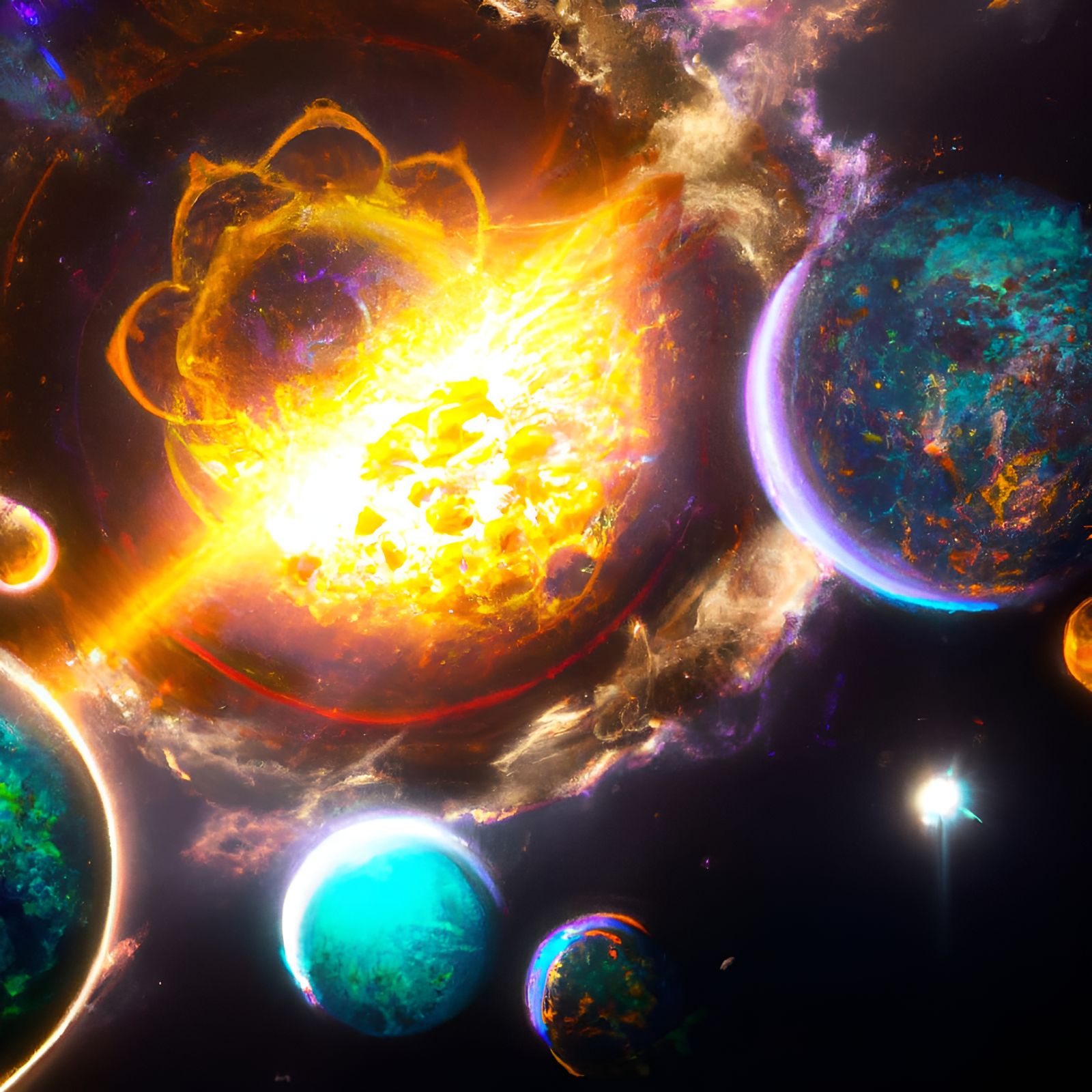 Exploding Planets in Orion's Belt: Digital Matte Painting