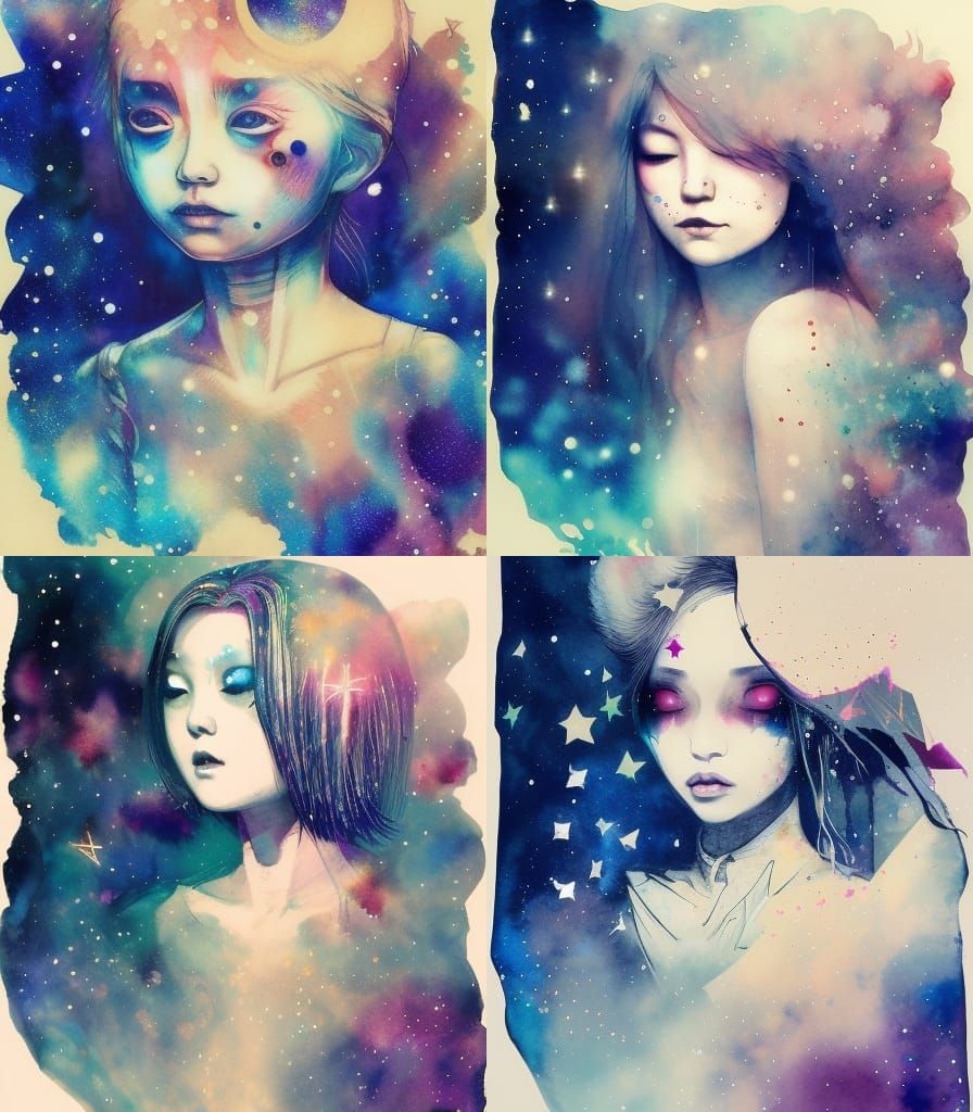 Studies of moon maidens…