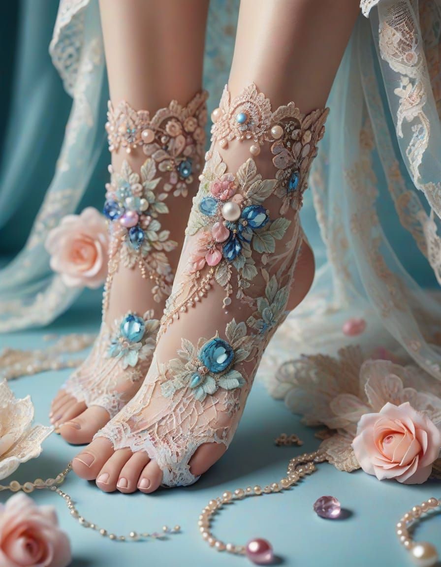 Delicate Stockings by QueenQuill  by @QueenQuill