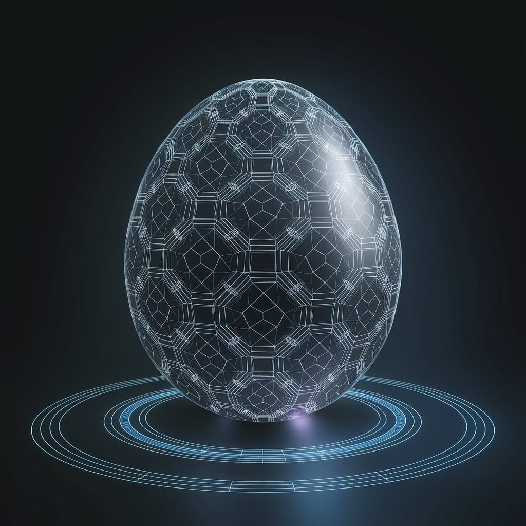 Holographic Egg  by @Moon Rabbit