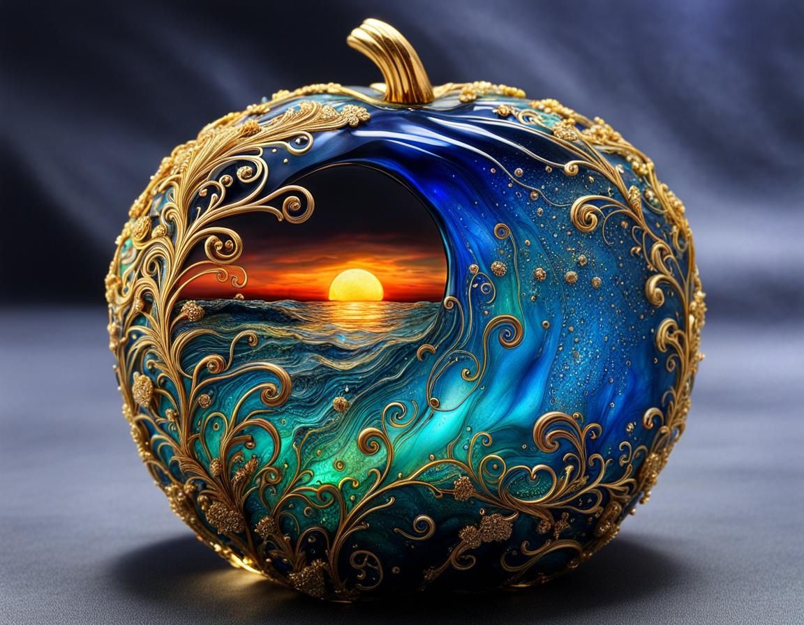 Sunset in the ocean  by @DiegoHamburg