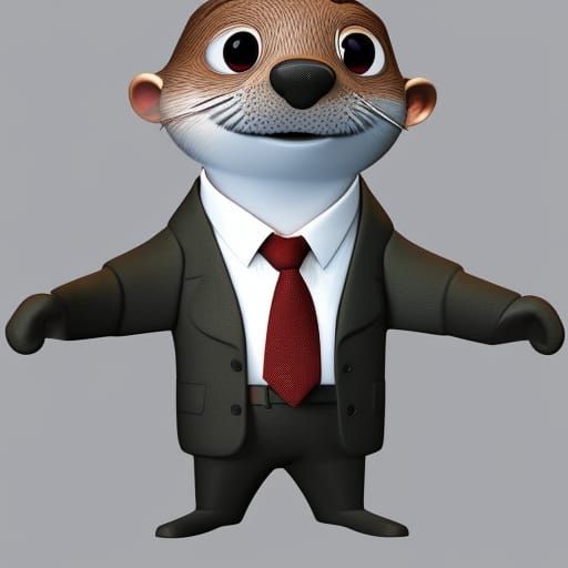 otter-in-suit