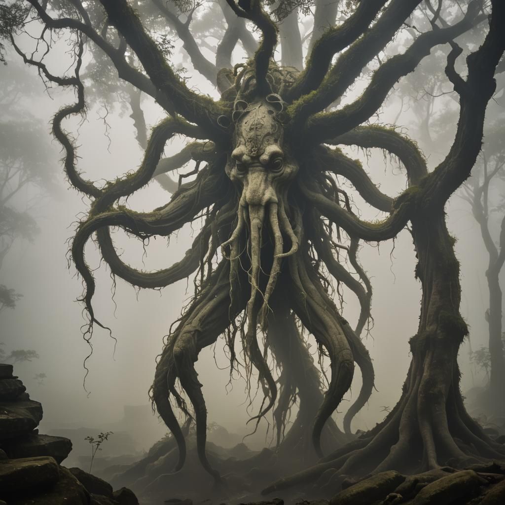 A strange, otherworldly creature emerges from the depths of ...