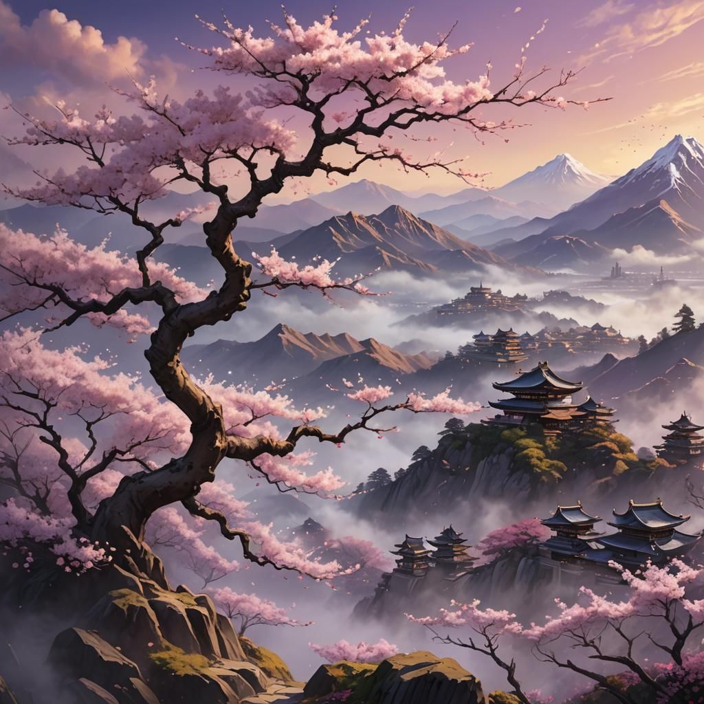 cherry blossom  by @Miss Dragons