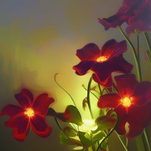 Glowing flowers