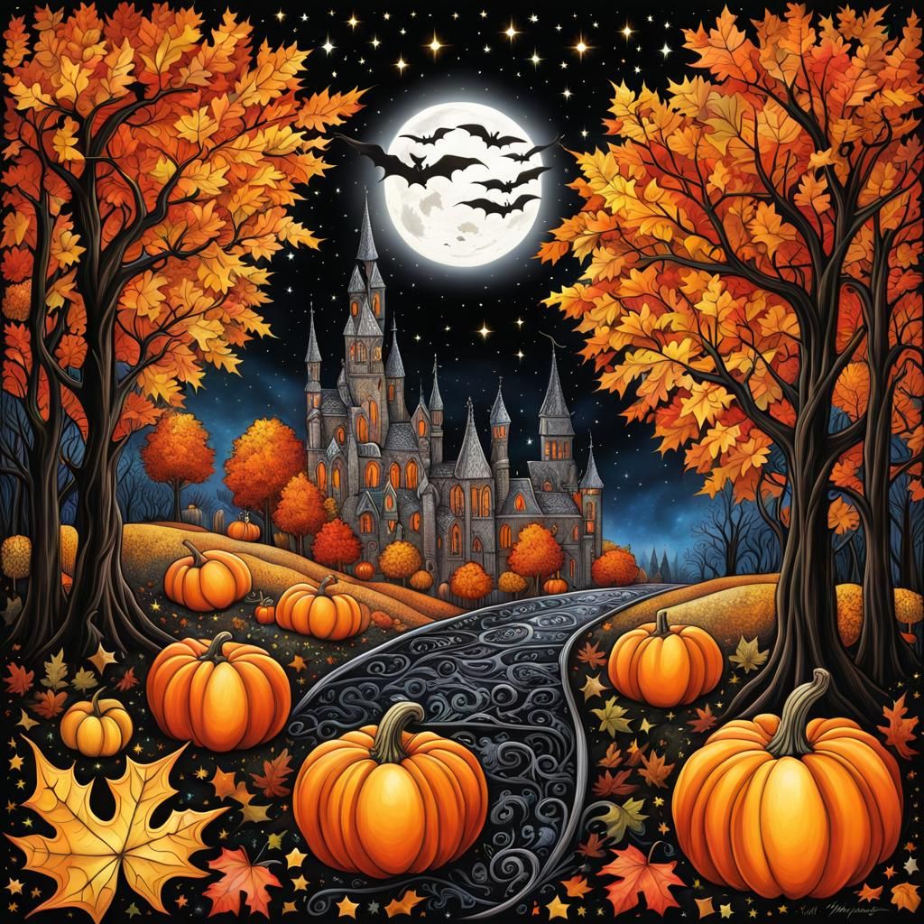 Halloween Academy - AI Generated Artwork - NightCafe Creator