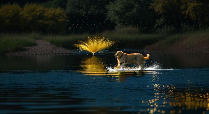 Golden Retriever Imagery ,

[

The lake and river teem with ...