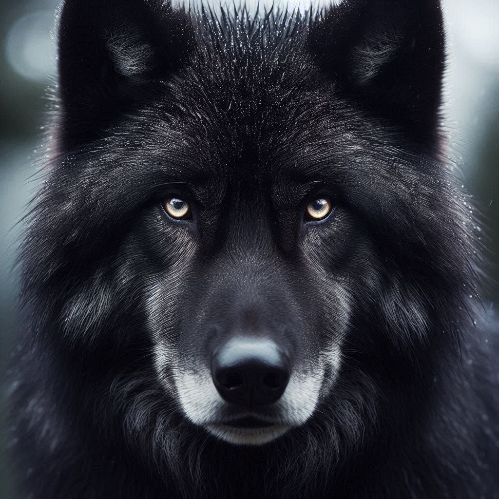 Melanistic Northwestern Wolf (Canis Lupus Occidentalis)