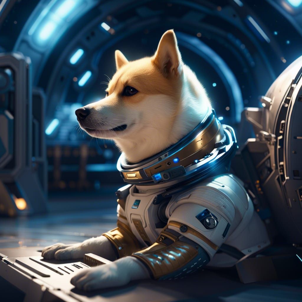 Very Detailed Amazingly Cute Happy Doge in a SpaceX Suit - AI Generated ...