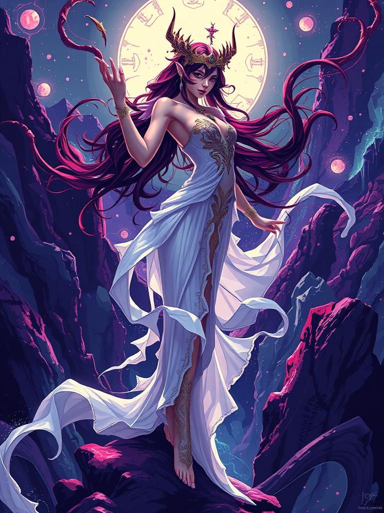 8-bit Pixel Art of Ethereal Woman