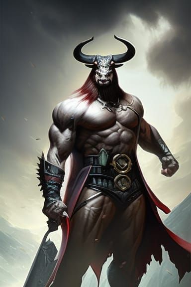Minotaur  by @Darth_Ennui