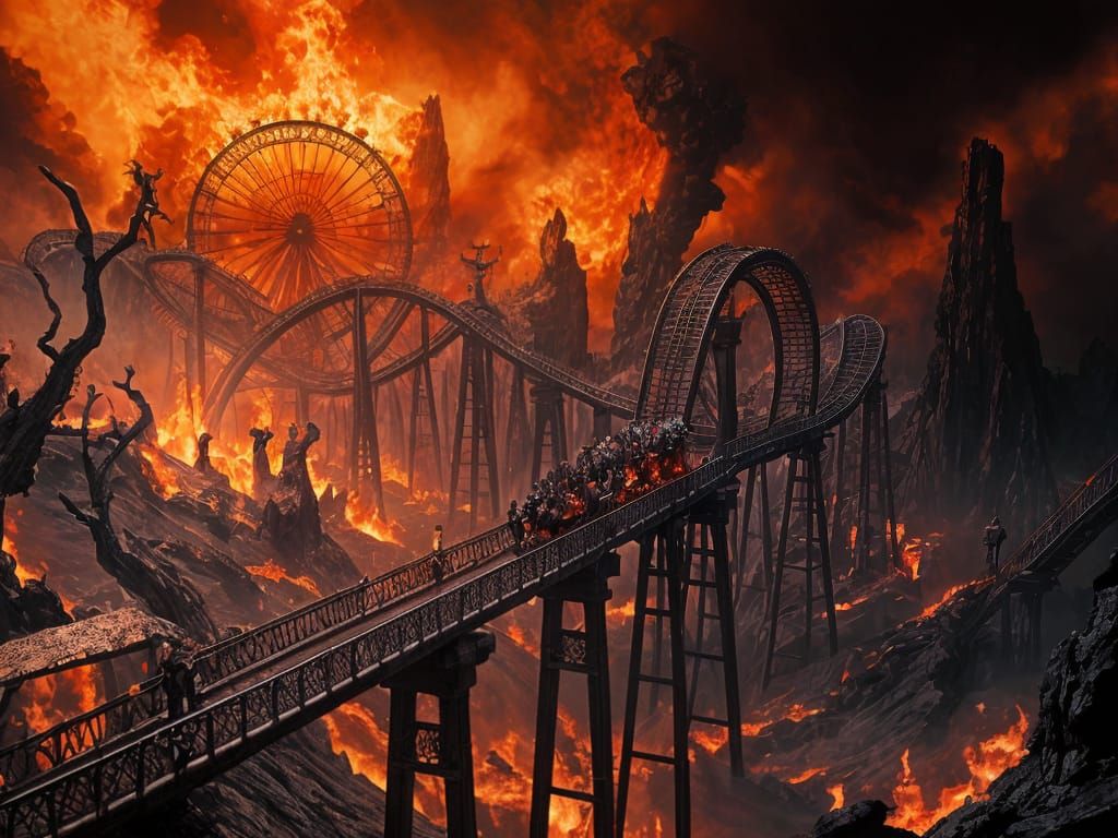 🔥 Rollercoaster Through Hell  by @BlueRue