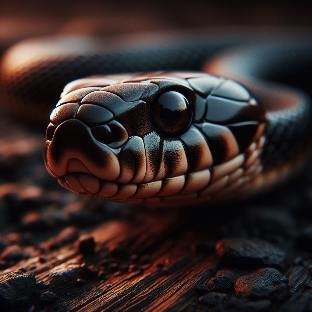 🐍👁️ Close up of a snake's head