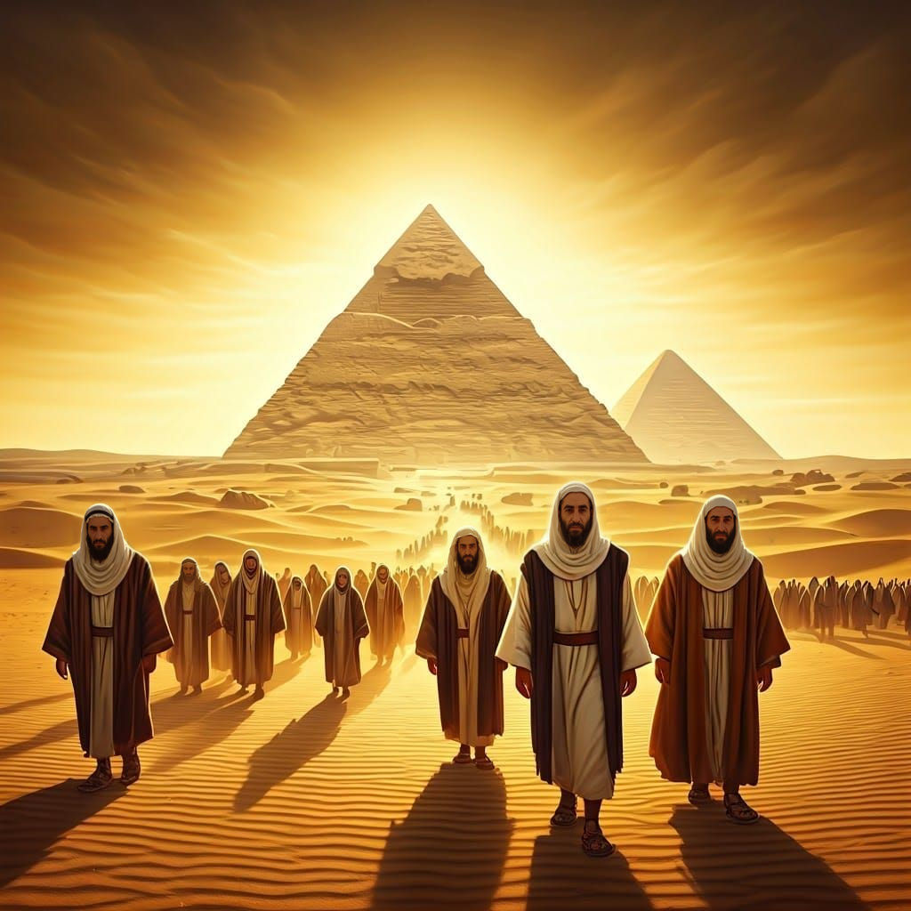 Ancient Israelites Emerge into Golden Light, Liberated from ...