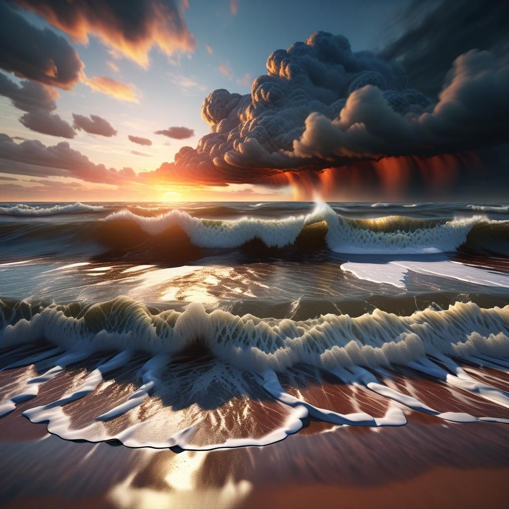 Beautiful sky and beach