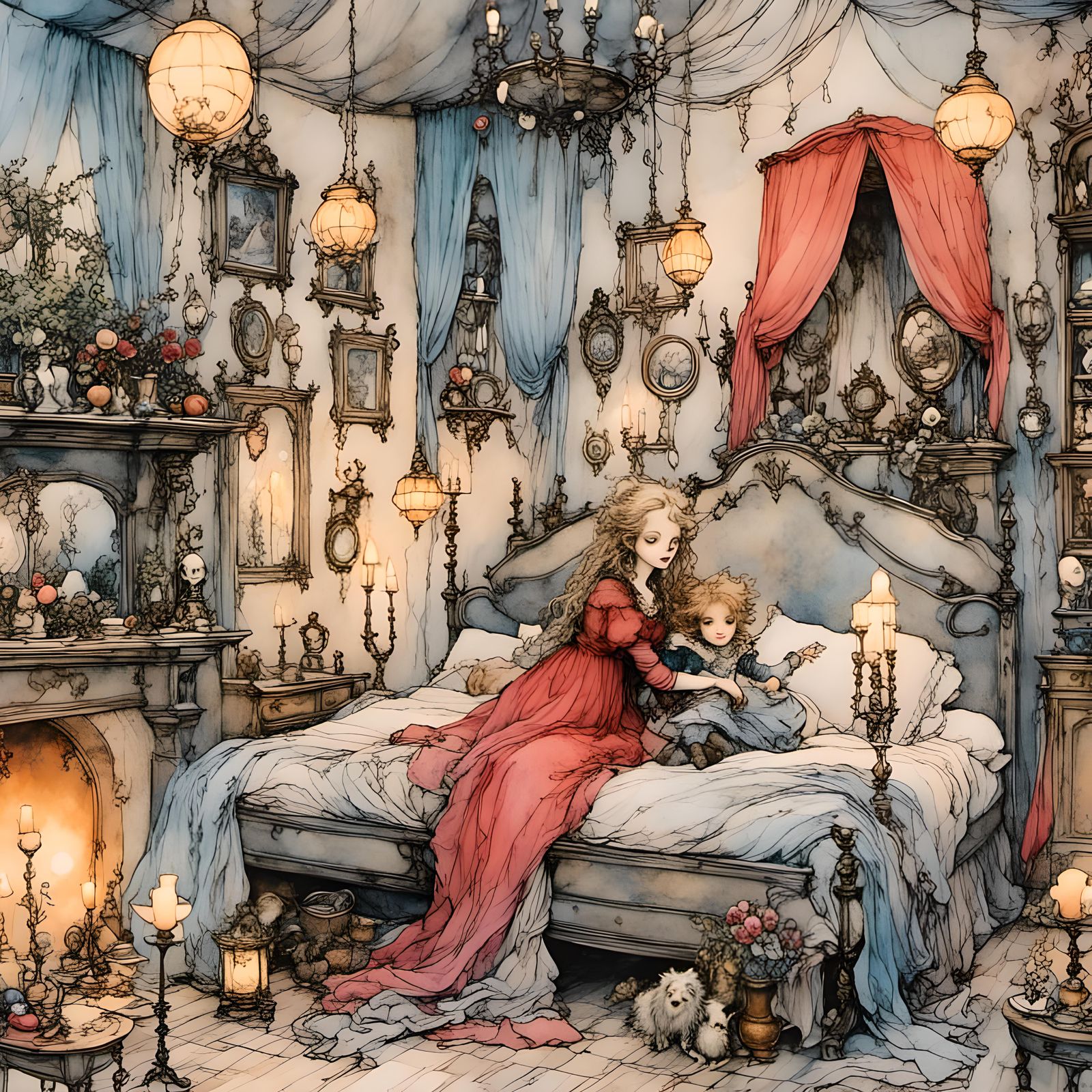 <lora:RackhamBurton1:1.0> fantasy decorations