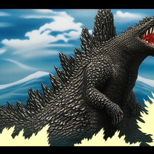 Bob Ross godzilla