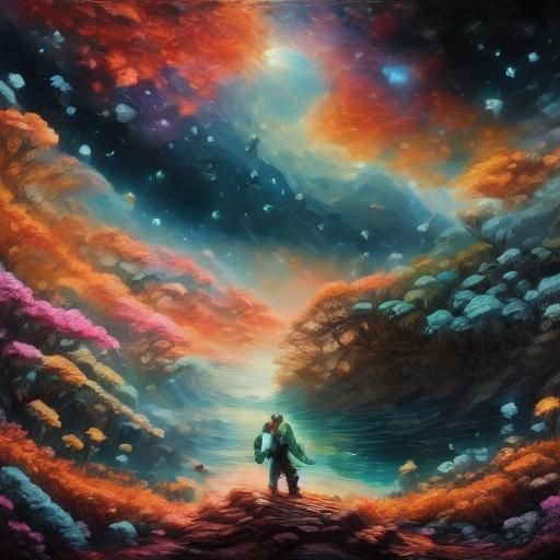 Astronaut Skateboarder on Mars: Digital Space Art