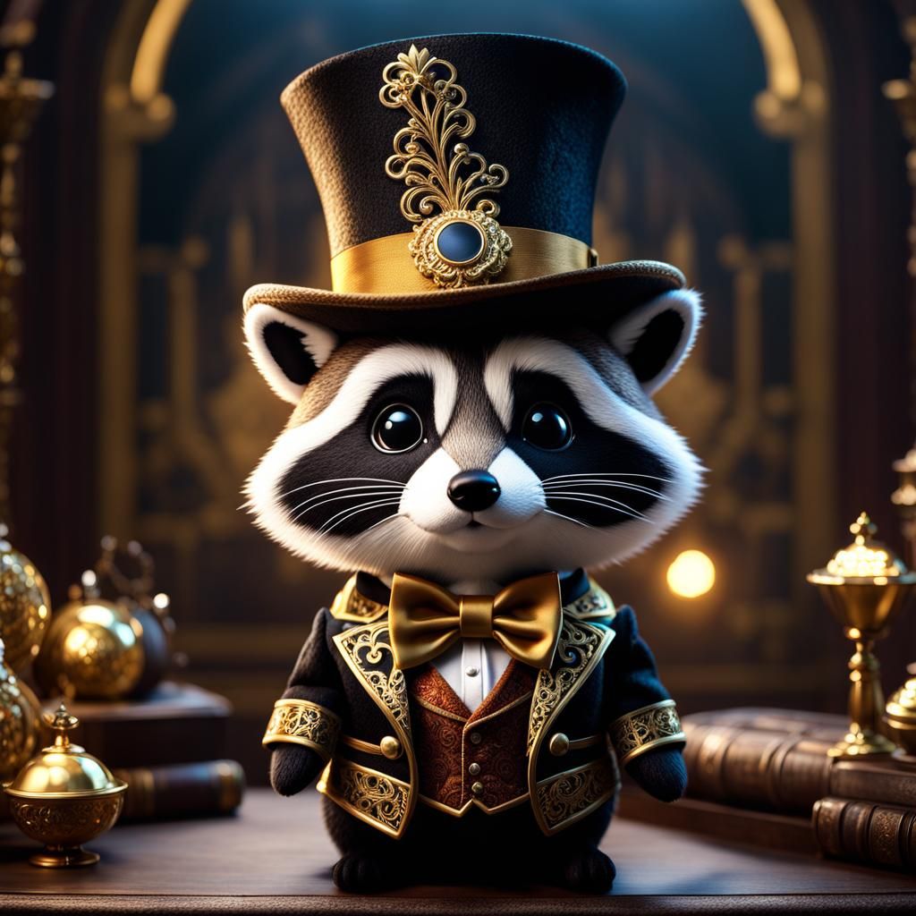 A Chibi Raccoon Gentleman - AI Generated Artwork - NightCafe Creator