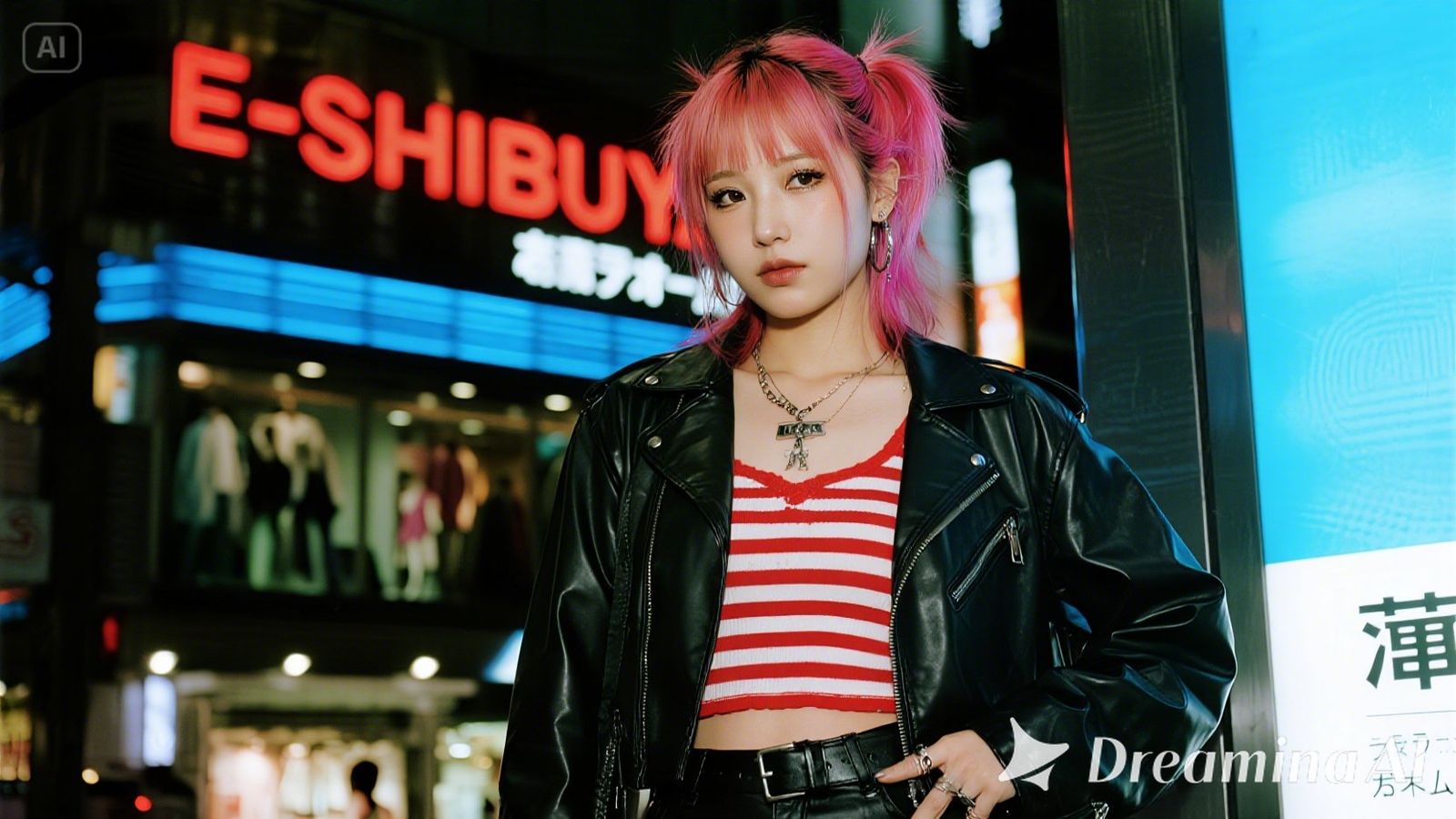punk gyaru girl in Okinawa, Shibuya and Harajuku style