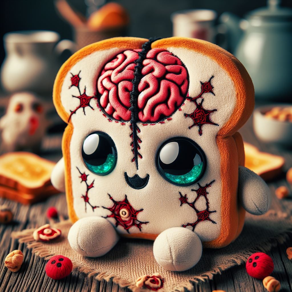 Horror themed Toast Plushie