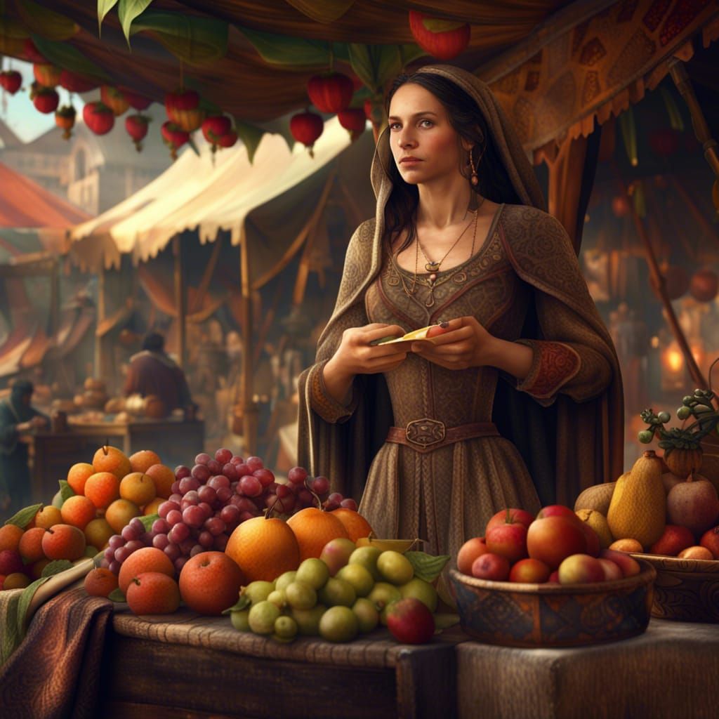 merchant in medieval market era  by @Dongkang Ngeleb