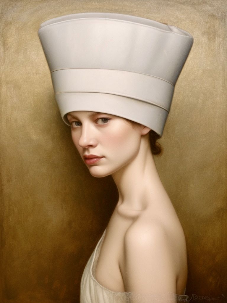 Girl wearing a lampshade