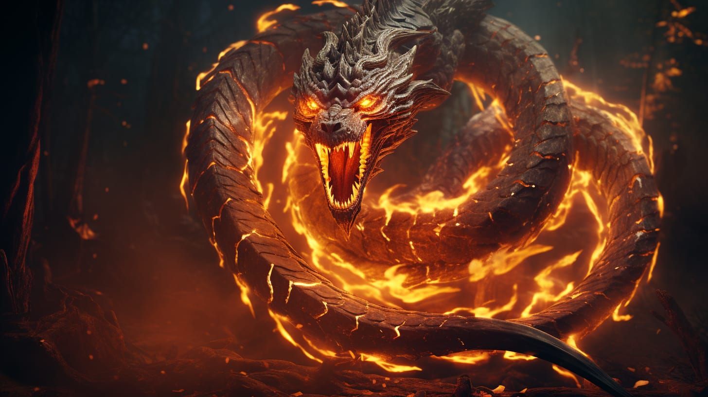 Fire Elemental Serpent