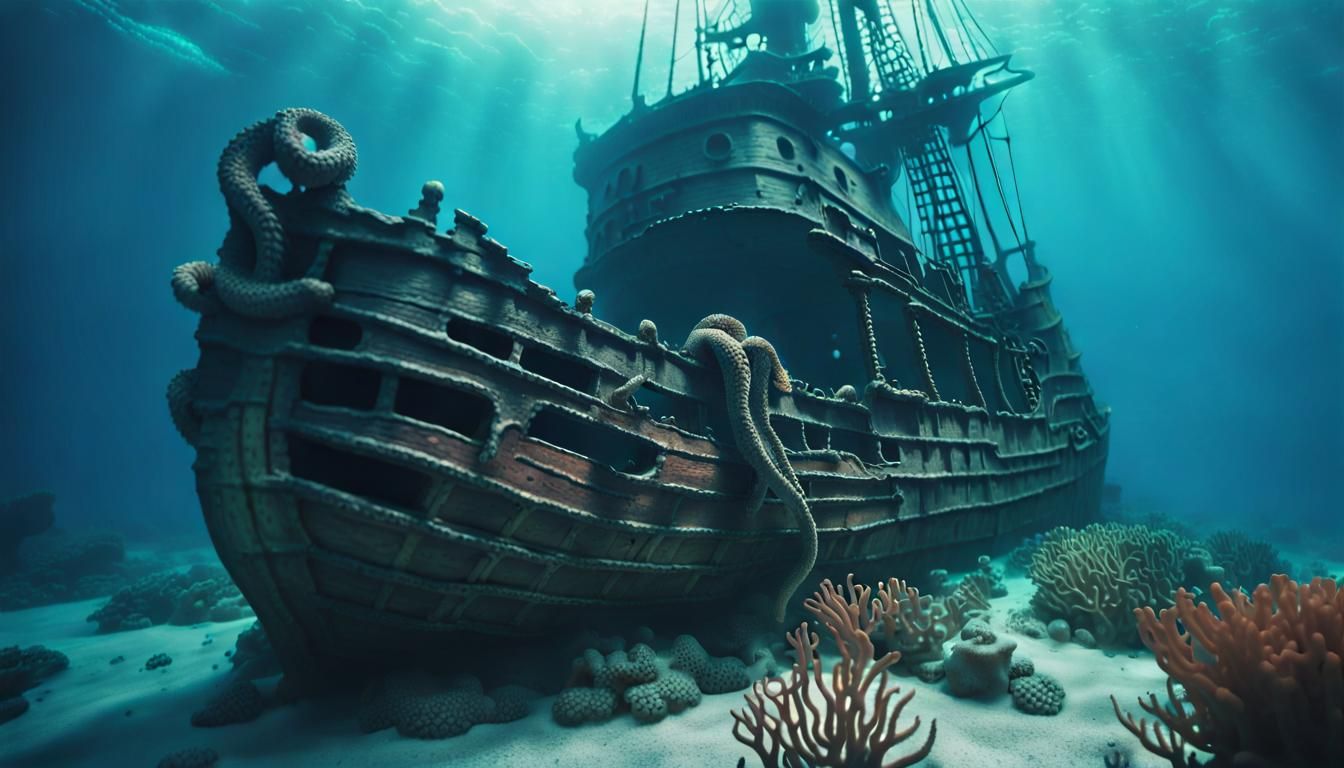 What lives in the sunken ship
