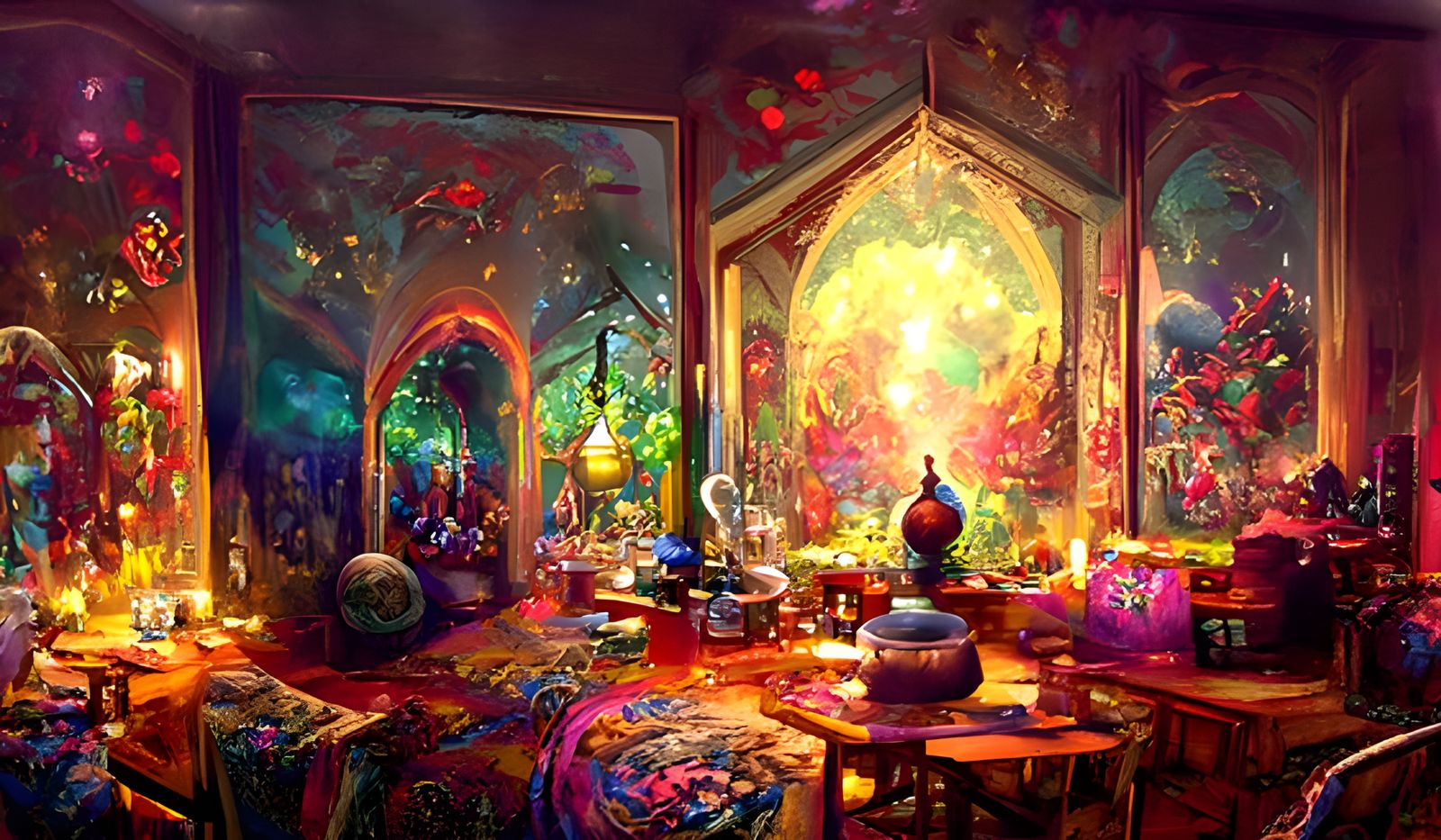 Magical Alchemy Room: Bohemian Oriental Illustration