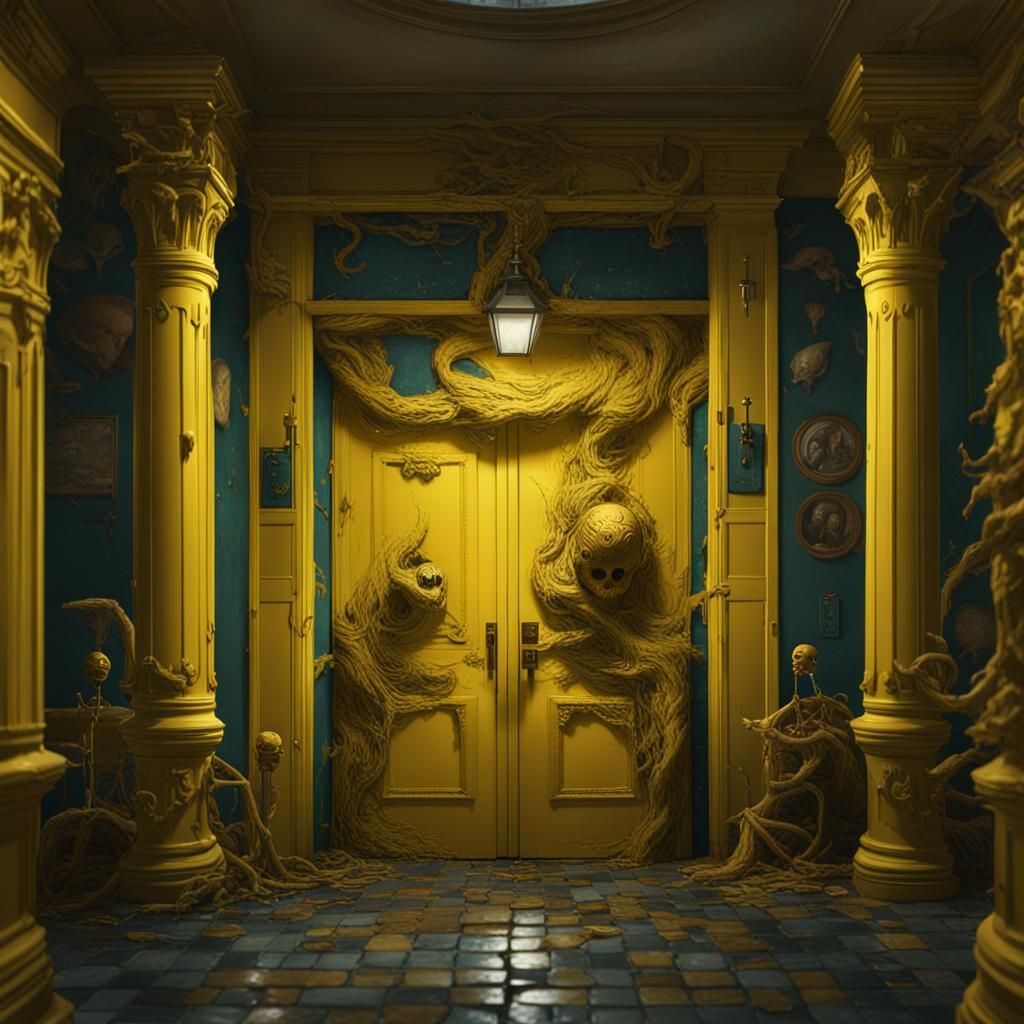 King in Yellow in a Sanitarium. Creating havoc. police comin...