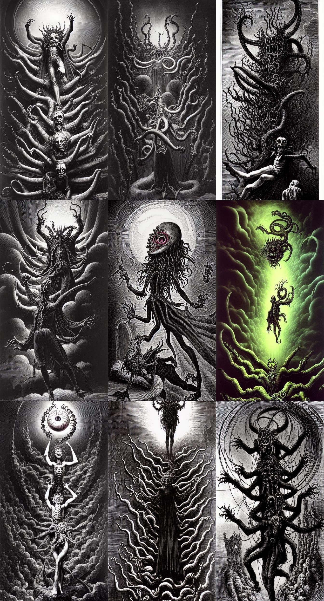 The demon in my head that causes my headache. Gustave Doré Tim Burton