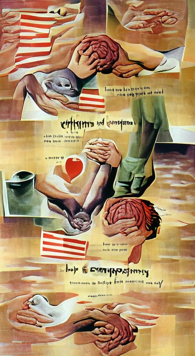 Propaganda poster promoting empathy  and compassion poster a...