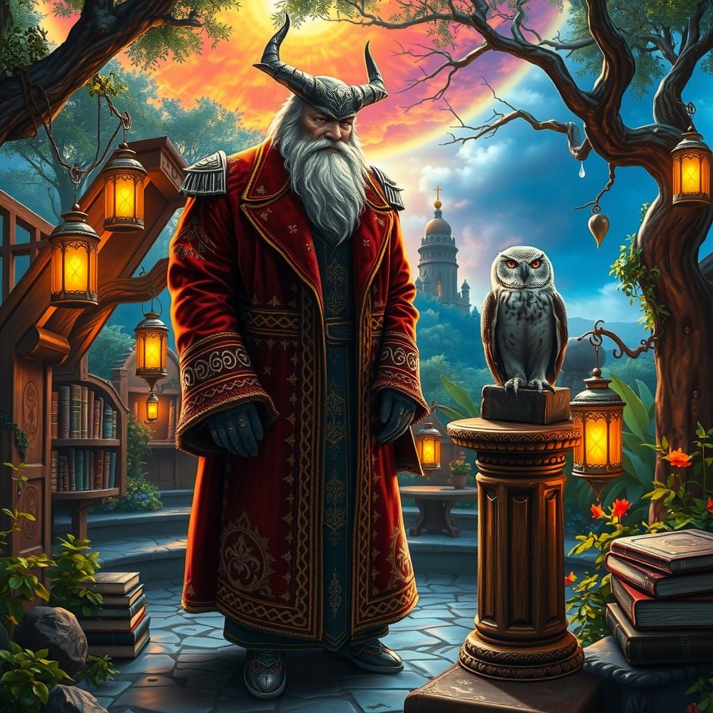 Mimir and the owl of wisdom