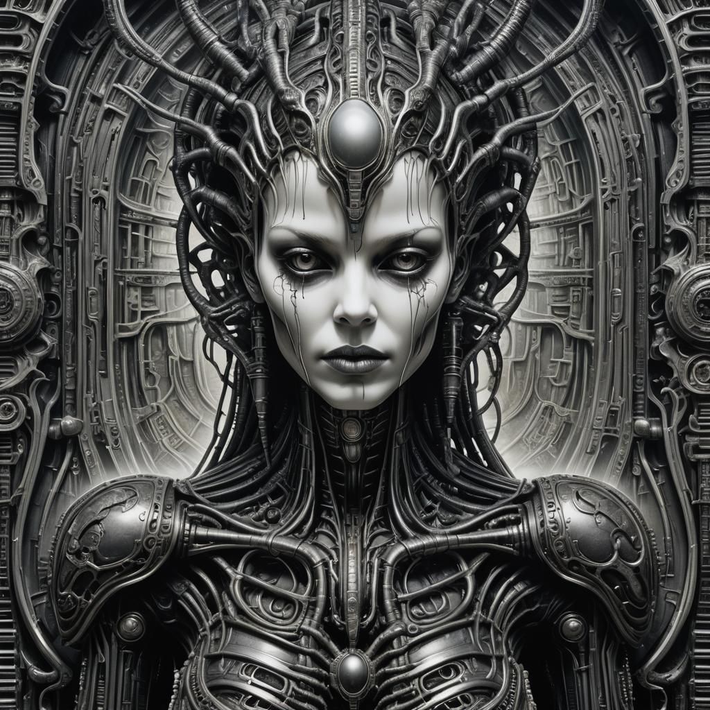 Inspired by 'Li I' painted by H.R. Giger