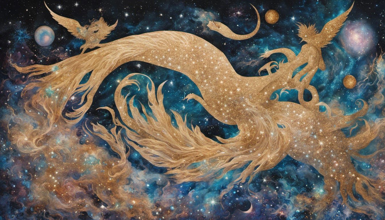 Celestial Creatures in Glitter