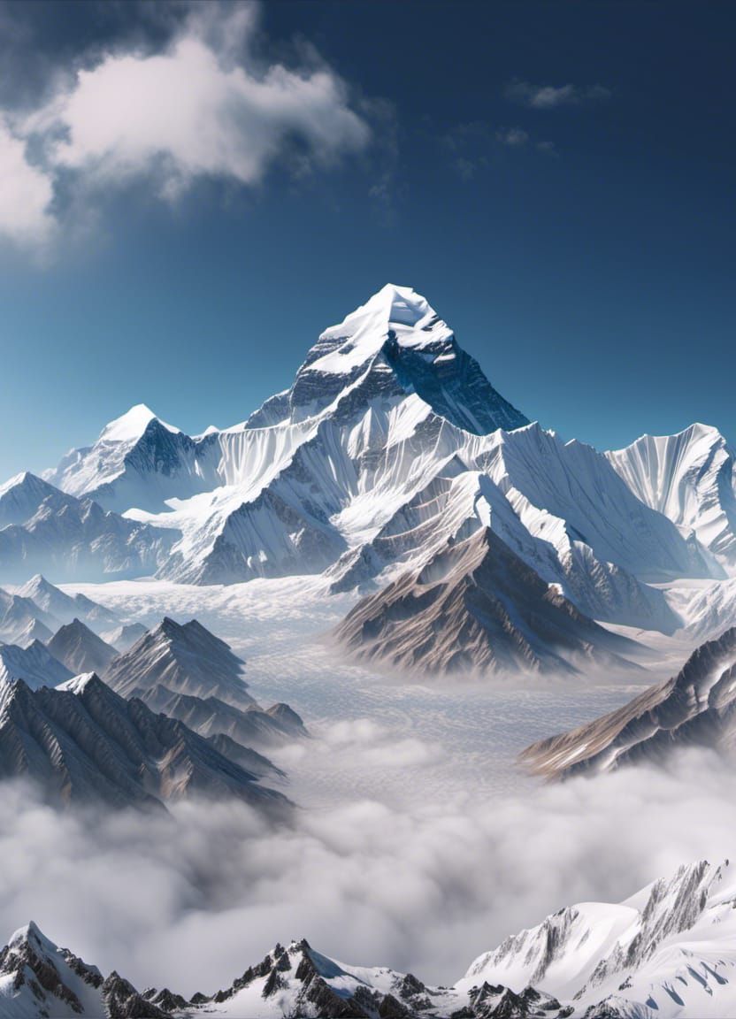 Mount Everest mountain - AI Generated Artwork - NightCafe Creator