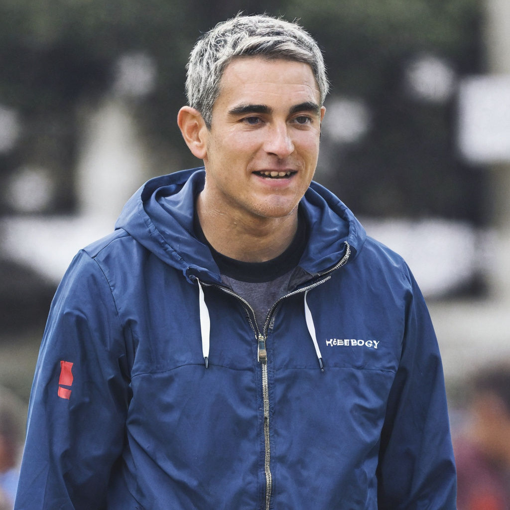 Sunset Beach Scene with Joyful Person