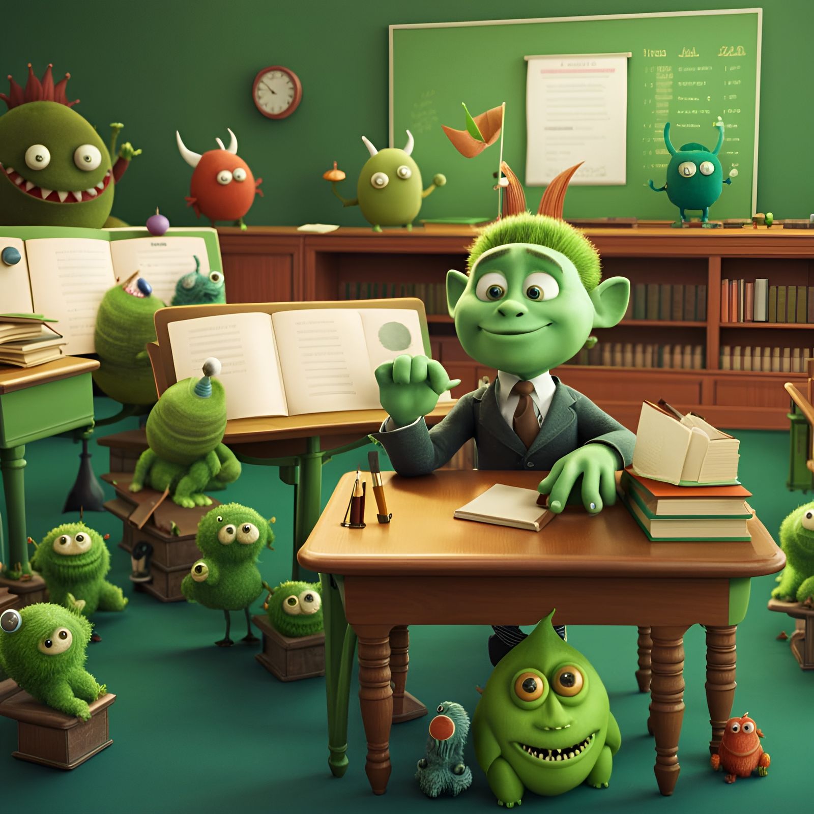 The Jolly Green Giant Goes to School  by @MarieTF