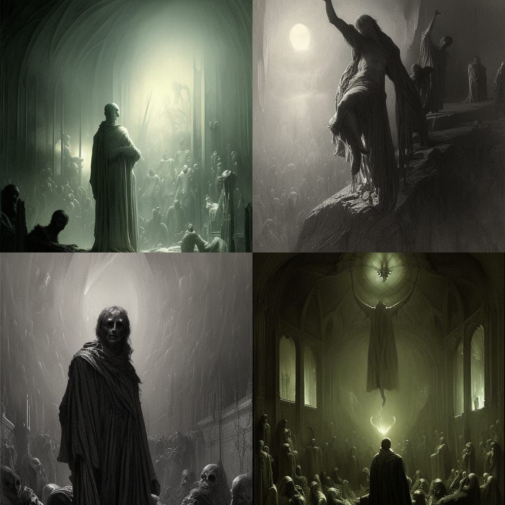 Underworld Priests - AI Generated Artwork - NightCafe Creator