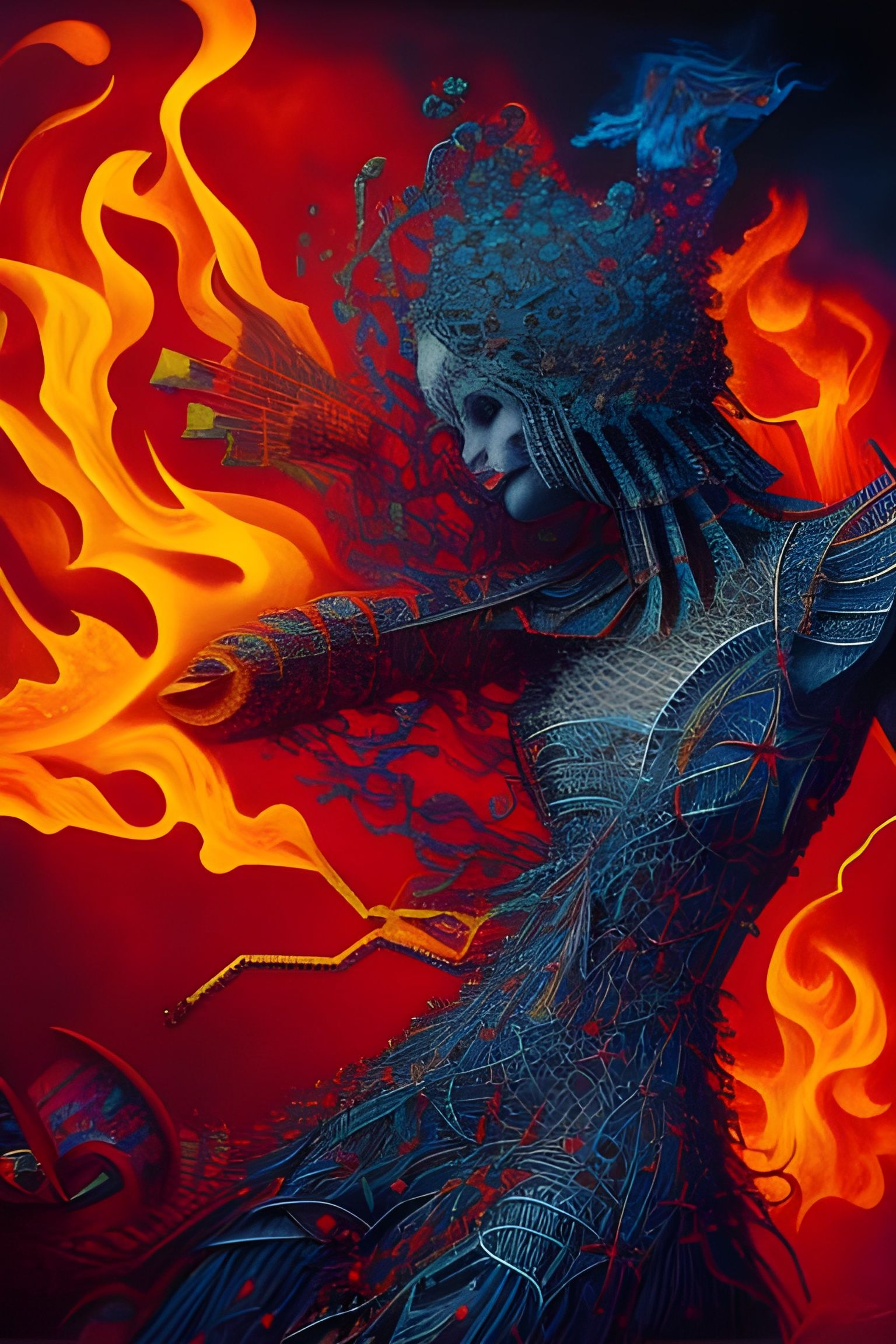 Dark Fantasy Bubbles, Comets, Explosions, and Fire