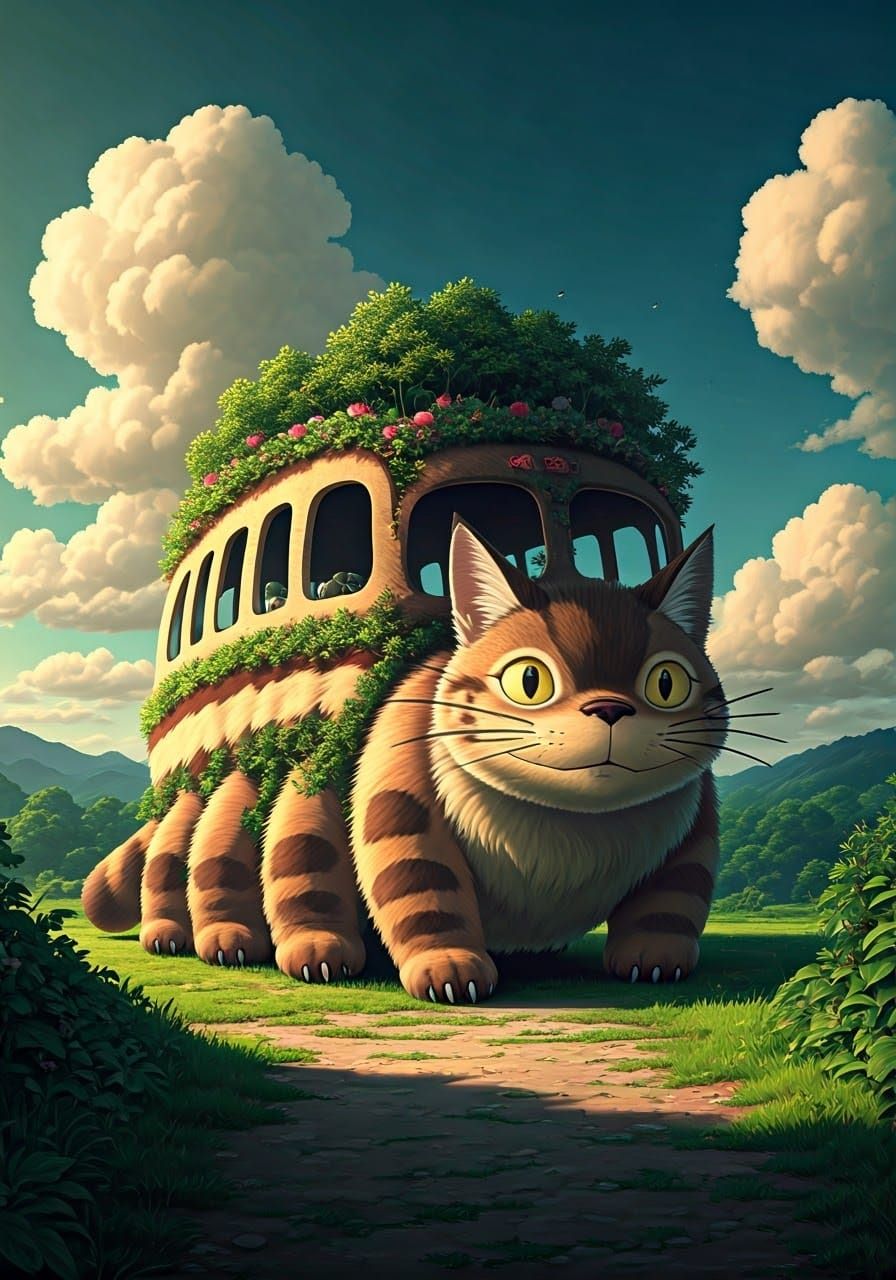 catbus from totoro  by @Missifuss