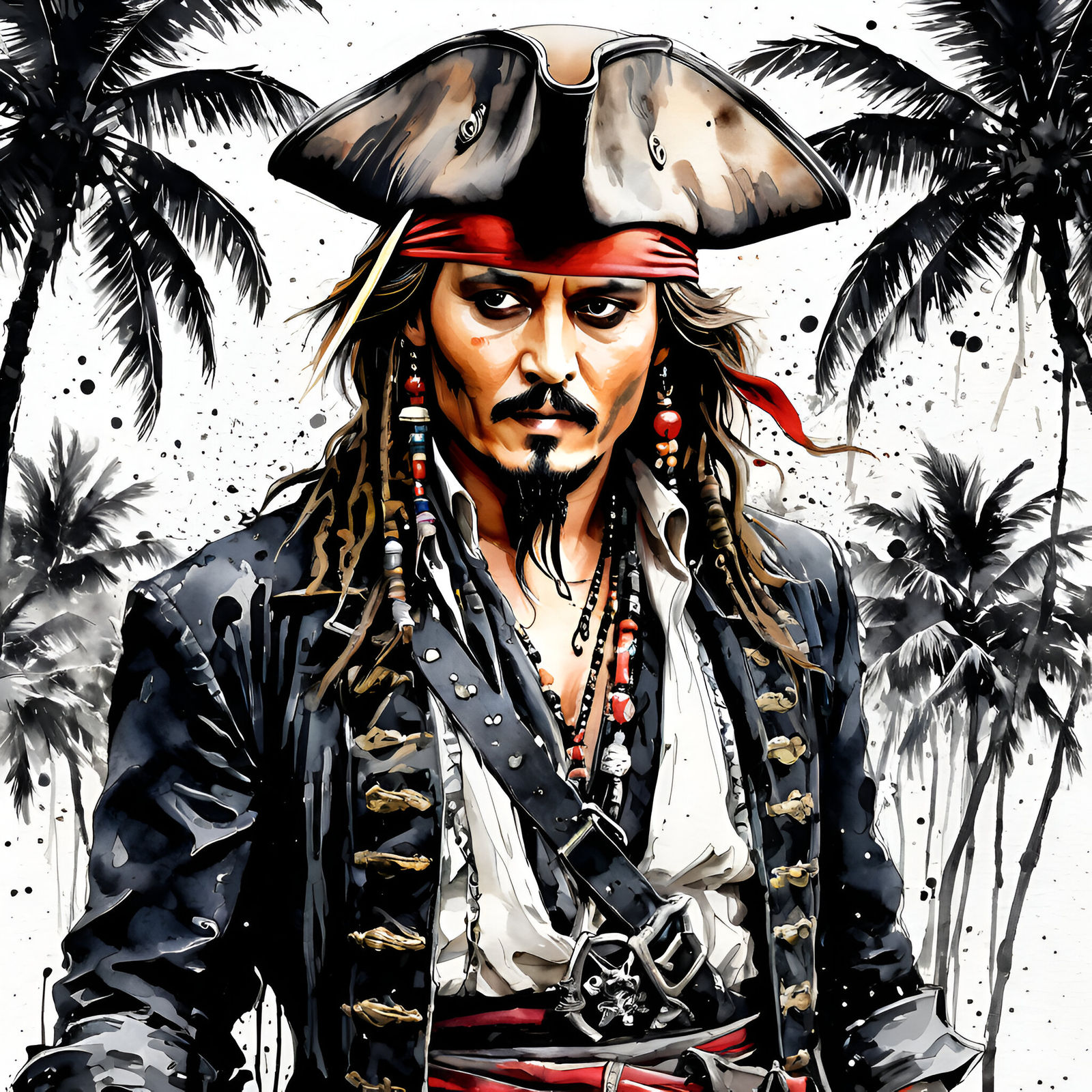 Captain Jack Sparrow - Johnny Depp - AI Generated Artwork - NightCafe ...