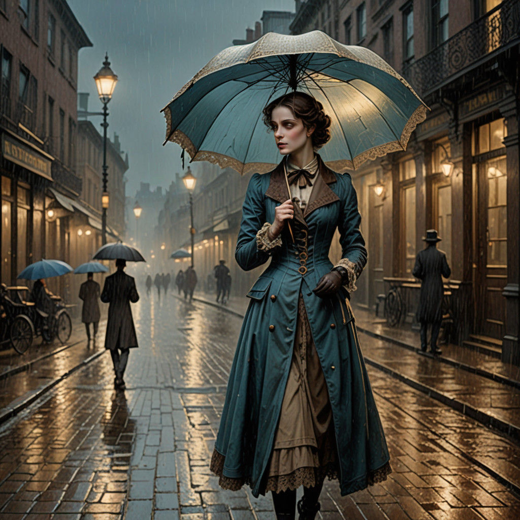 Woman on a Rainy Day  by @JollyNewt