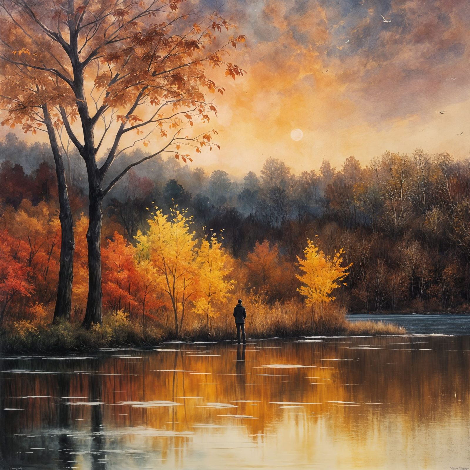 When the Time is Nigh for the Sun to Set  by @Jasmine Liu