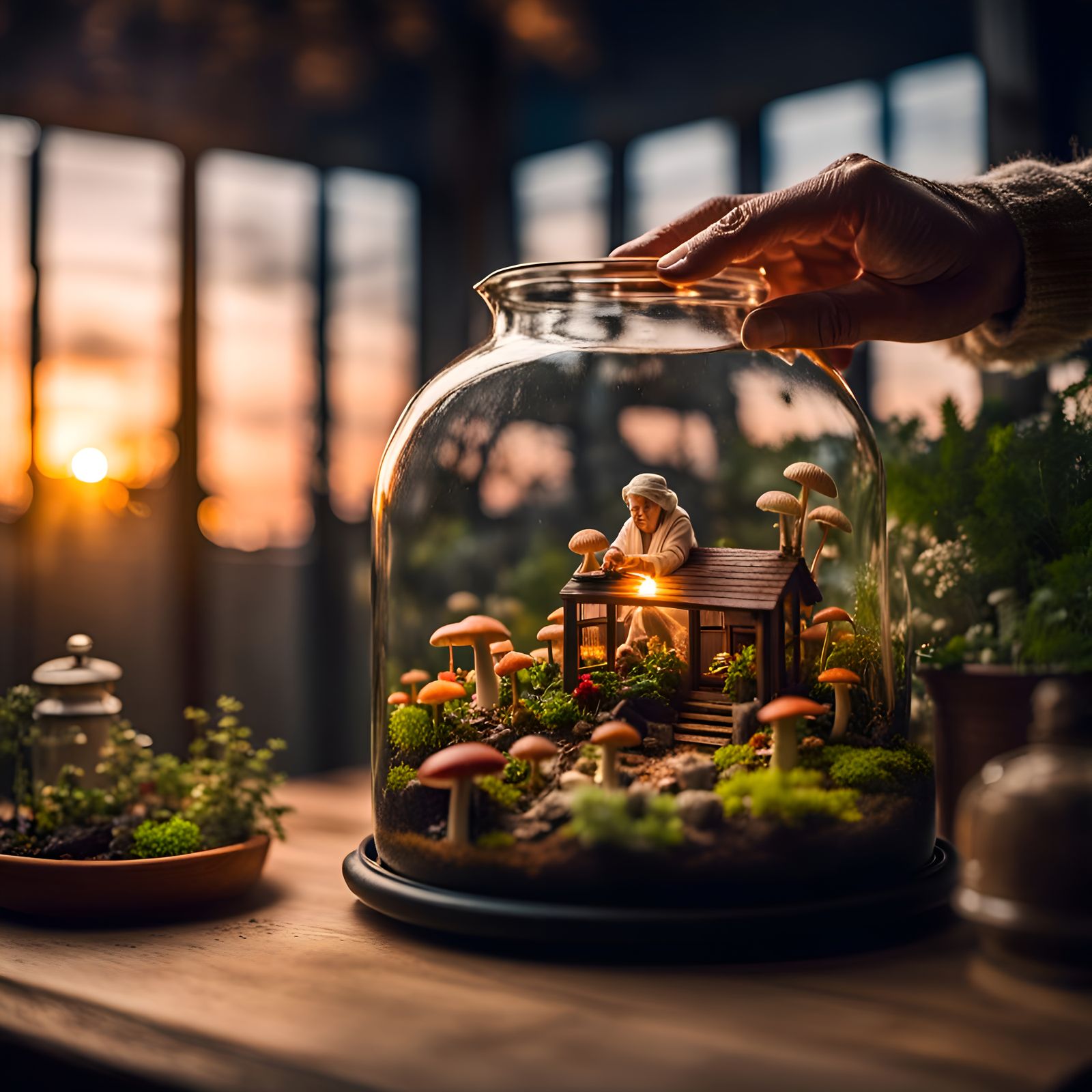 The little old lady who lived in a terrarium   by @KB