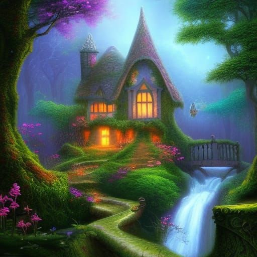 The Enchanted Cottage AI Generated Artwork NightCafe Creator